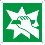 E15112K - Cartello emergenza rompere in caso di emerg..solo simbolo EN ISO 7010