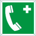 E15116W - Cartello telefono di emergenza solo simbolo EN ISO 7010