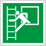 E15119K - Cartello emergenza finestra con scala solo simbolo EN ISO 7010