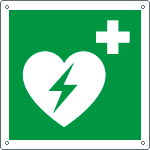 E15156KS - etichetta autoadesiva solo simbolo defibrillatore EN ISO 7010
