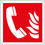 E15167W - Cartello antincendio telefono solo simbolo EN ISO 7010