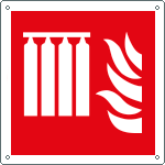 E15500X - Cartello antincendio batteria fissa EN ISO 7010 F008