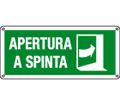 E16143X - cartello apertura a spinta freccia a destra