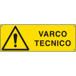 E17115KS - Etichetta adesiva varco tecnico EN ISO 7010