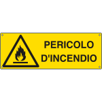 E1712KS - Etichetta adesiva pericolo incendio EN ISO 7010
