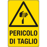 E17137X - Cartello pericolo di taglio EN ISO 7010