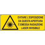 E17143KS - Etichetta ad.pericolo evitare l'esposizione.laser invisibile ENISO7010