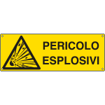 E1716KS - Etichetta adesiva pericolo esplosivi EN ISO 7010