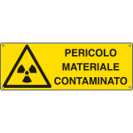 E1727KS - Etichetta adesiva pericolo materiale contaminato EN ISO 7010