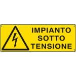 E1729K - Cartello pericolo impianto sotto tensione EN ISO 7010
