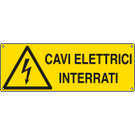 E1737KS - Etichetta adesiva cavi  elettrici interrati EN ISO 7010