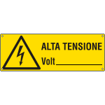 E1746K - Cartello pericolo alta tensione volt....EN ISO 7010