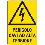 E1749X - Cartello pericolo cavi ad alta tensione EN ISO 7010
