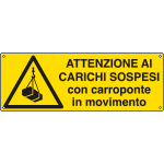 E1777KS - Etichetta adesiva attenzione ai carichi sospesi EN ISO 7010