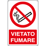 E1801Y - Cartello divieto vietato fumare EN ISO 7010