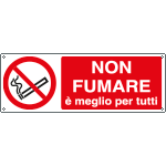 E1804KS - Etichetta adesiva non fumare è meglio per tutti EN ISO 7010