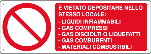 E18053KS - Etichetta adesiva vietato depositare EN ISO 7010