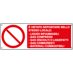 E18053KS - Etichetta adesiva vietato depositare EN ISO 7010