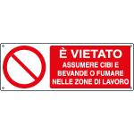 E18063KS - Etichetta adesiva vietato assumere cibi EN ISO 7010