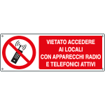 E18075KS - Etichetta adesiva vietato accedere ai locali EN ISO 7010