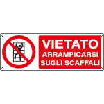 E1866KS - etichetta vietato arrampicarsi sugli scaffali EN ISO 7010