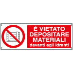 E1881K - Cartello vietato depositare materiali davanti idranti EN ISO 7010