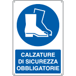 E1905X - Cartello obbligo calzature di sicurezza EN ISO 7010