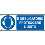 E1906KS - Etichetta adesiva obbligo proteggere l'udito EN ISO 7010