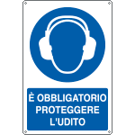 E1906X - Cartello obbligo proteggere l'udito EN ISO 7010