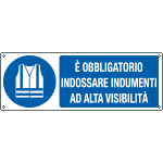 E191501KS - et. autoadesiva  indossare indumenti alta visibilita'  EN ISO 7010