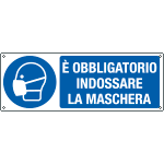 E191601K - cartello indossare la maschera EN ISO 7010