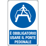 E192301X - cartello usare ponte pedonale EN ISO 7010