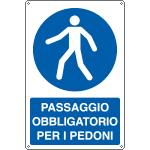 E1956X - cartello passaggio obbligligatorio per pedoni EN ISO 7010