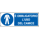 E1958K - Cartello obbligo uso del camice EN ISO 7010