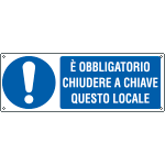 E1960K - Cartello obbligo chiudere chiave locale EN ISO 7010