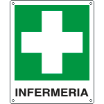 E20102W - Cartello emergenza infermeria UNI ISO 7010