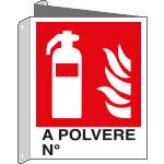 E20124BIX - Cartello bifacciale ESTINTORE a polvere