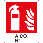 E20126X - Cartello estintore a CO2 N. EN ISO 7010