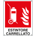 E20140WS - Etichetta autoades.antincendio estintore carrellato EN ISO 7010 F009