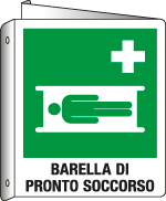 E20154BIX - cartello bifacciale barella pronto soccorso  EN ISO 7010