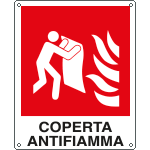 E20156X - Cartello antincendio coperta antifiamma EN ISO 7010