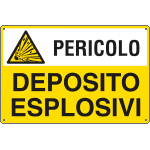 E2779 - Cartello sostanze pericolose DEPOSITO ESPLOSIVI EN ISO 7010