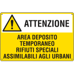 E2790 - Cartello AREA DEPOSITO TEMPORANEO RIFIUTI URBANI EN ISO 7010