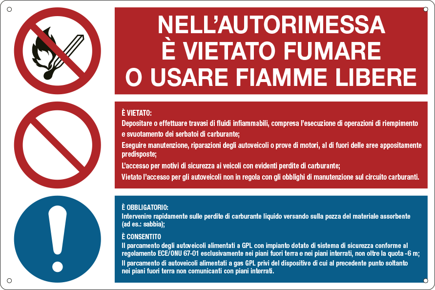 E35692 - Cartello multisimbolo VIETATO FUMARE O USARE FIAMME....EN ISO 7010
