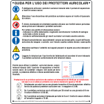 E3805 - Cartello Guida Uso Protettori auricolari EN ISO 7010