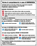 E3807 - Cartello Norme di Comportamento in caso di Emergenza EN ISO 7010