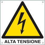 E400710KS - Etichetta autoadesiva pericolo alta tensione EN ISO 7010