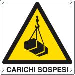 E400801Y - Cartello pericolo carichi sospesi EN ISO 7010