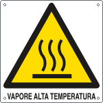 E403903KS - Etichetta autoadesiva pericolo vapore alta temperatura EN ISO 7010