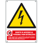 E440703KS - Etichetta pericolo attenzione divieto accesso personale..EN ISO 7010